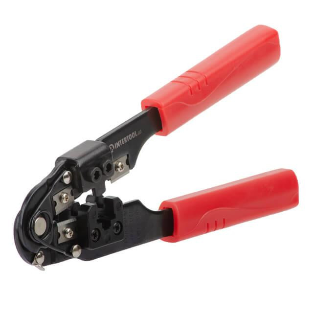Кліщі INTERTOOL HT-7054 RJ-45 (8P8C) - кліщі для якісного обтиску мережевого кабелю Львів - фото 3