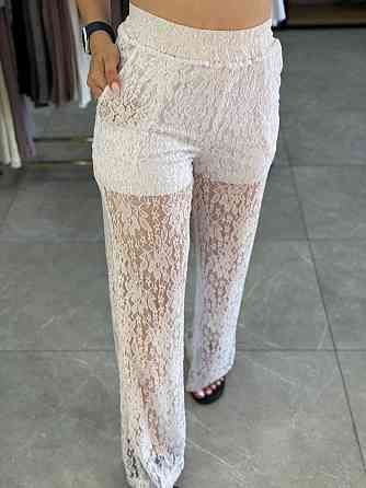 Жіночі мереживні штани на гумці з кишенями гіпюр Одеса
