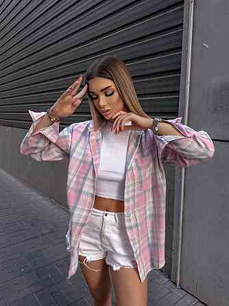 Женская рубашка в клетку (с накатом) Одесса