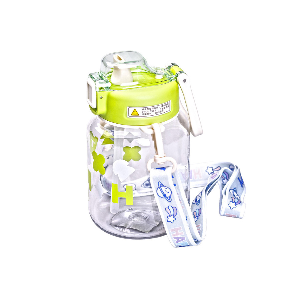 Пляшка для води Gucgres дитяча 650 мл на ремінці зелена HP-14-43GR Коломия - фото 2