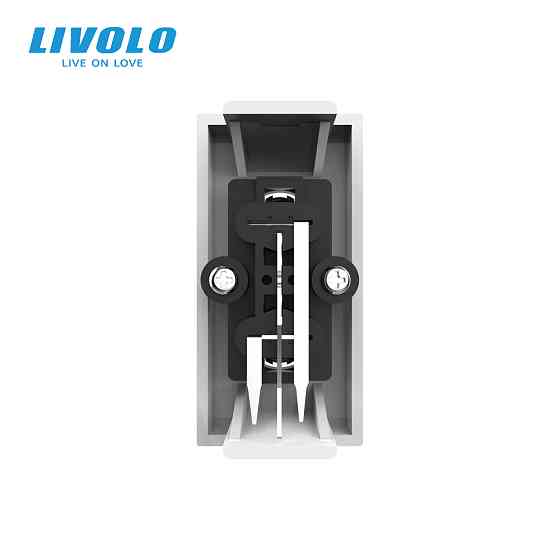 LIVOLO Аудіо розетка RCA (тюльпан) LIVOLO, біла, модуль 0.5 поста, для колонок / підсилювача (V Коломия