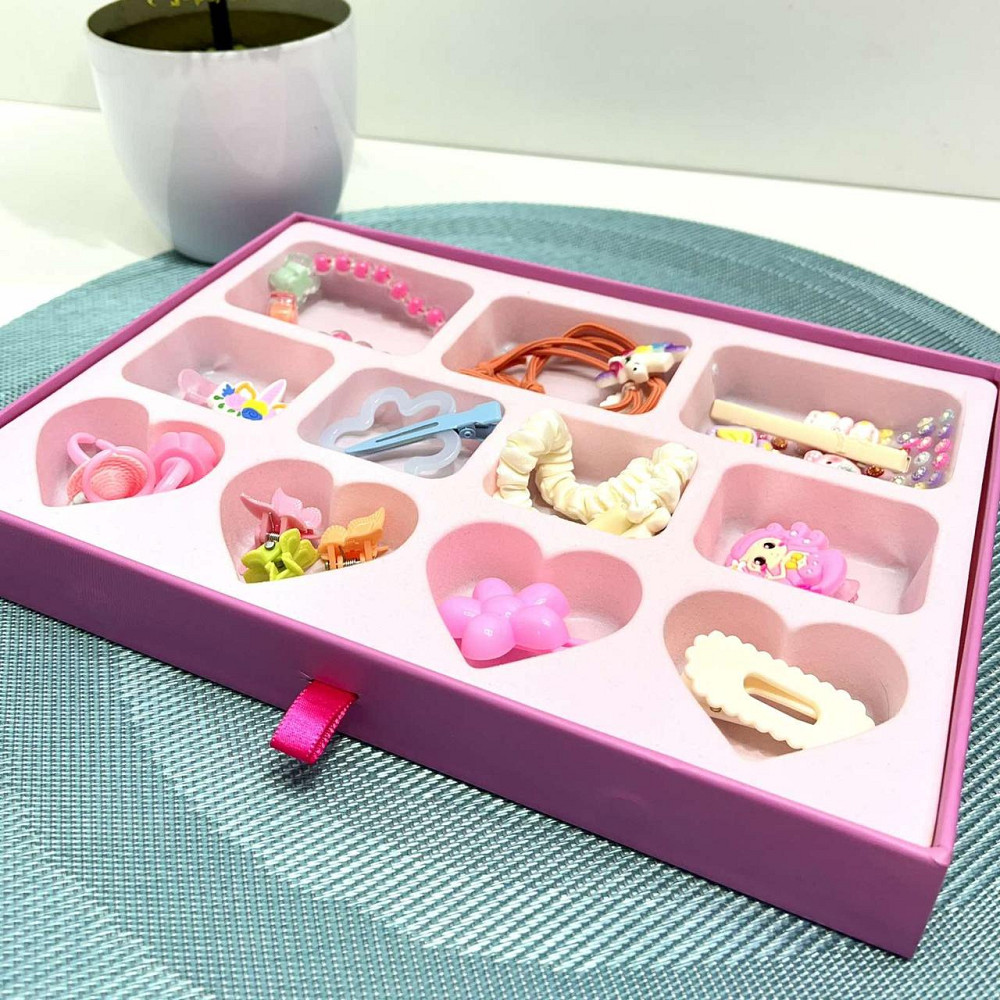 Набір дитячої косметика тіні рум'яна хайлайтер аксесуари лак для нігтів пилочка Рожевий (IG 3146) Чернігів - фото 9