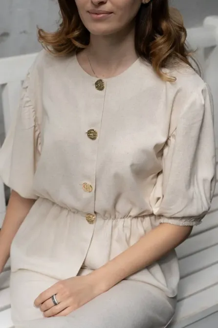 Женский льняной костюм двойка - стильный летний комплект - стильный летний комплект Одесса - изображение 7