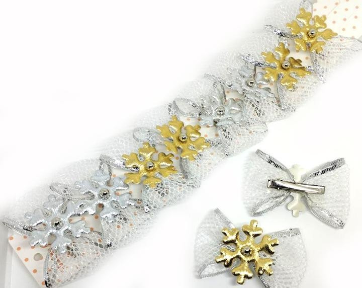 Заколки для девочки новогодние 10 шт Киев - изображение 1