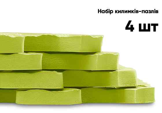 Татамі мат EasyFit SwallowTail 4 шт (60х60х1 см) пазл хвіст ластівки жовтий Коломия