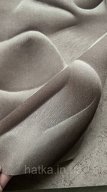 Обои виниловые на флизелине Sintra Adria метровые абстракция волны 3д структурные темно коричневые Киев - изображение 2