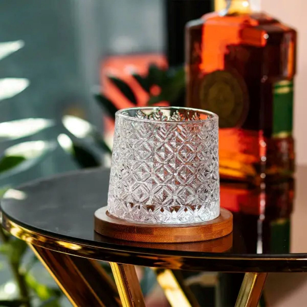 Склянка для віскі 300 мл з бамбуковою підставкою HP1602 Коломыя - изображение 2