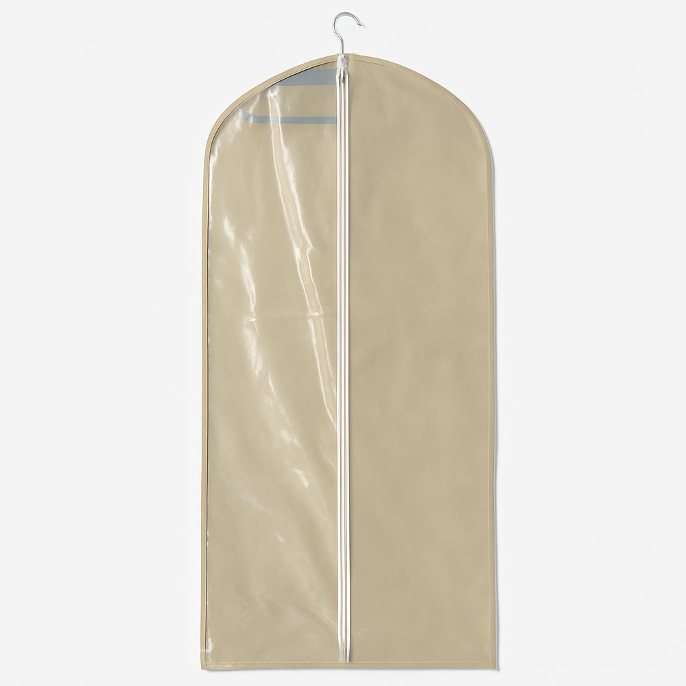 1шт Чохол для одягу на змійці 140х60см,напівпрозорий,Бежевий SBR Київ - фото 2