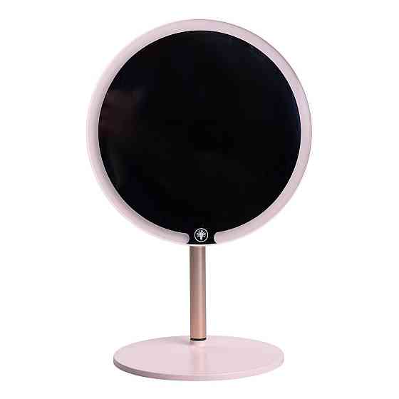 Дзеркало косметичне з підсвічуванням кругле настільне Ø21 см для макіяжу Рожеве HP-10-7AP Київ