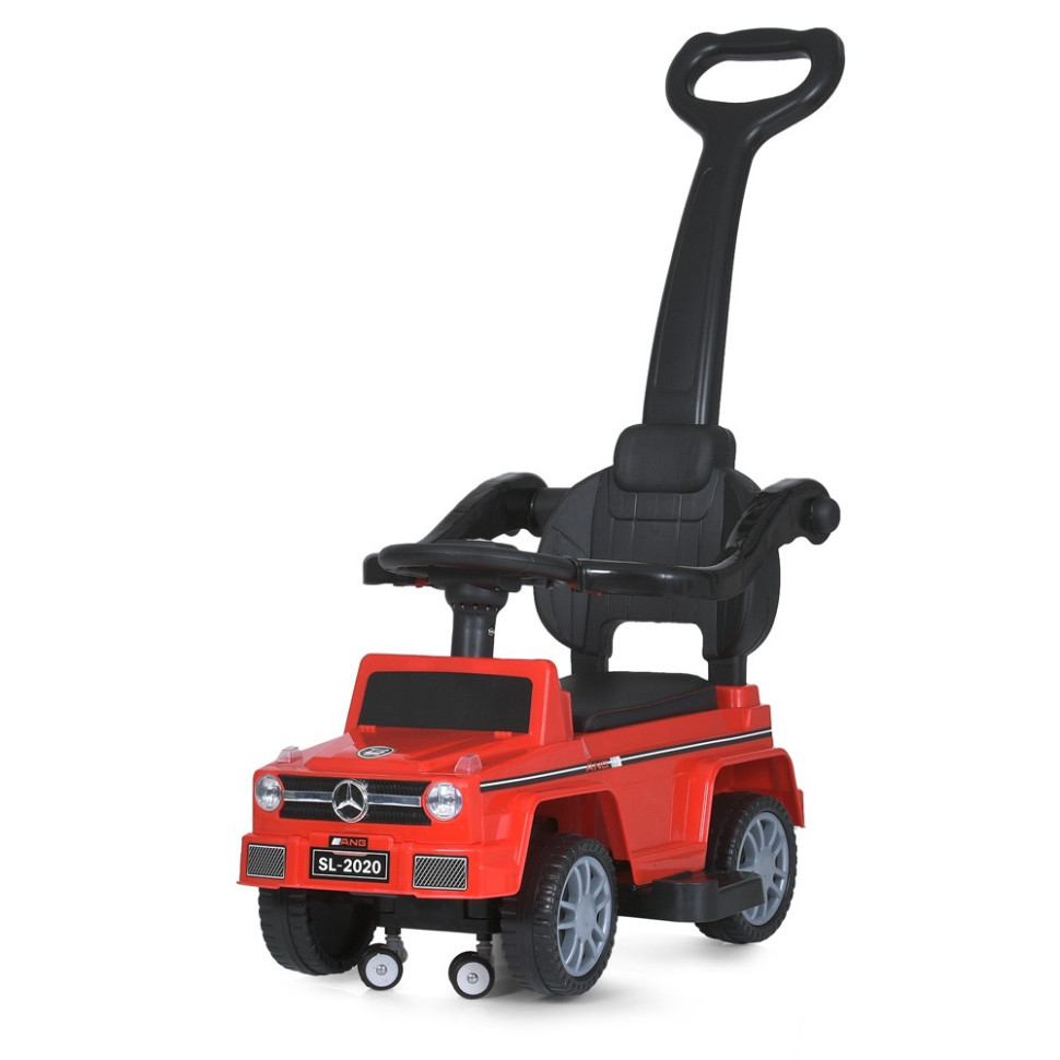 Дитяча каталка-толокар M 5043L-3 червоний, з батьківською ручкою Вінниця - фото 1