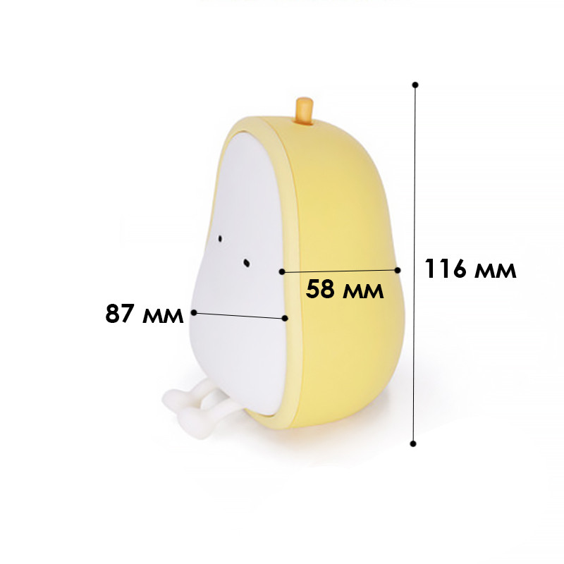 Детский светодиодный ночник H-L-16 Груша беспроводная настольная лампа светильник Київ - фото 8