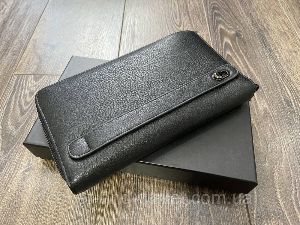 Элитный мужской кожаный кошелек-клатч на змейке Marco Coverna 5901Q Киев - изображение 10