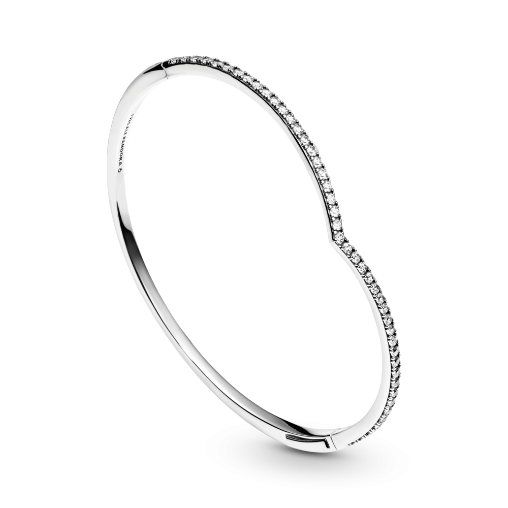 Серебряный браслет для шармов Пандора -бэнгл  