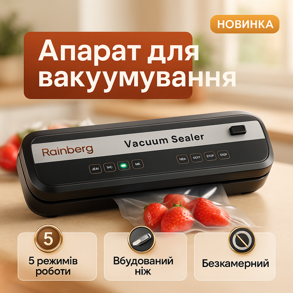 Устройство вакуумного консервирования, Вакуматор для влажных продуктов, Вакуумная машина для дома FR-34 Львов - изображение 12