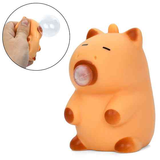 Дитяча іграшка-надувашка "Капібара з жуйкою" MS 4736, 7 см Вінниця