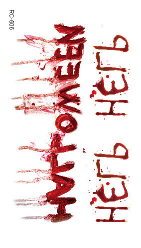 Тимчасове тату для Хелловіну одноразове 6 на 10 см червоний Київ - фото 2