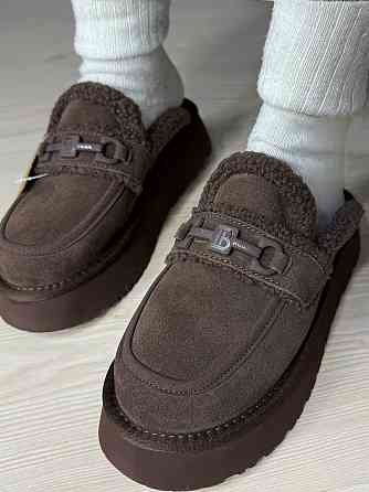 Уггі жіночі Itts 080-24 лофери капці на платформі з хутром коричневі, 40, 25 см Київ