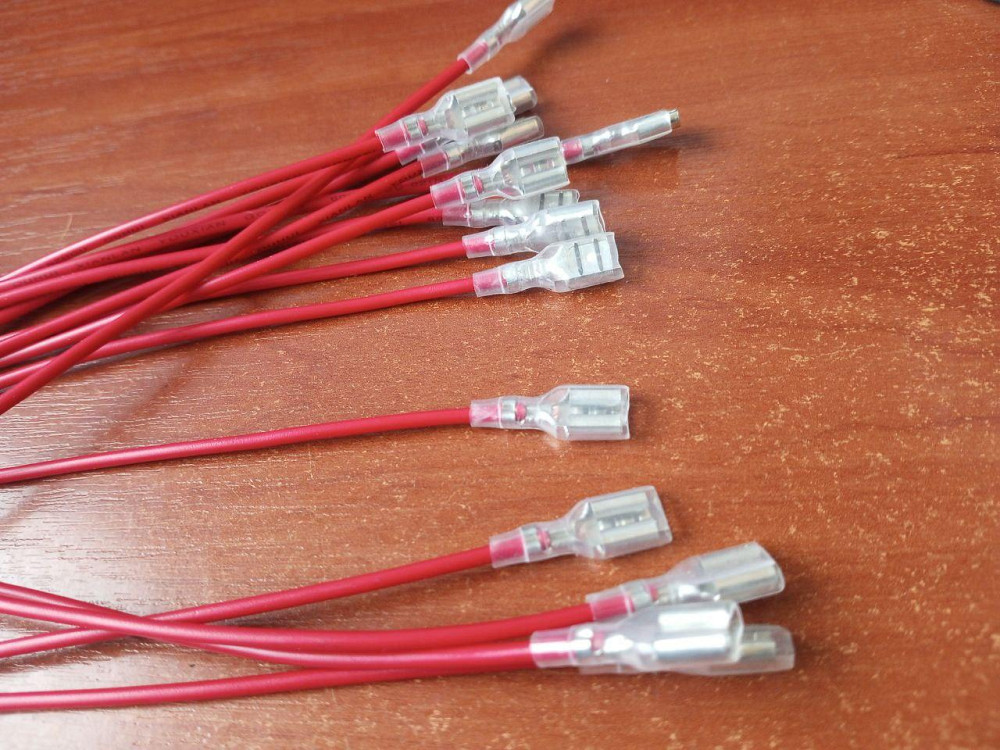 Перемычка (соединитель) 250 мм 0,75мм2 под клемы F2 для аккумуляторов, красная, цена за штуку Полтава - изображение 1