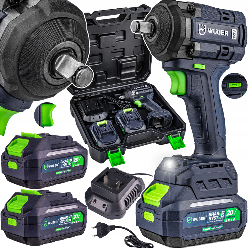 Гайковерт акумуляторний ударний 1/2'' 550Нм Wuber (Польща) Київ - фото 1