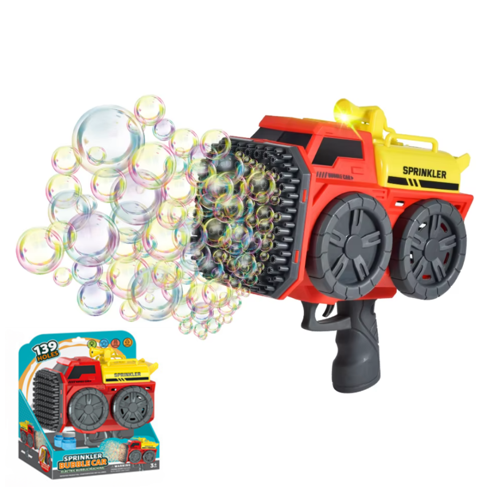 Мильні бульбашки для дітей, генератор для мильних бульбашок з підсвічуванням, пістолет для мильних бульбашок, червоний Кам'янець-Подільський - фото 5