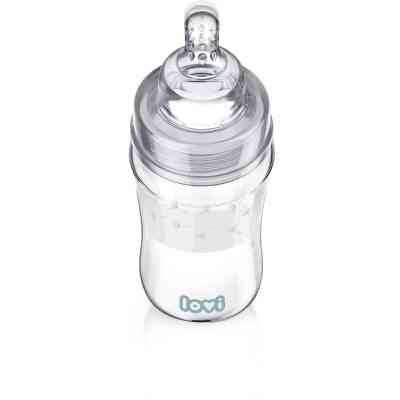 Пляшечка для годування Lovi Diamond Glass Botanic скляна 250 мл Світло-синя (74/205) Вінниця