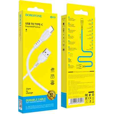 Дата кабель USB 2.0 AM to Micro 5P 1.0m 2.4A black BOROFONE (6931474743916) Вінниця