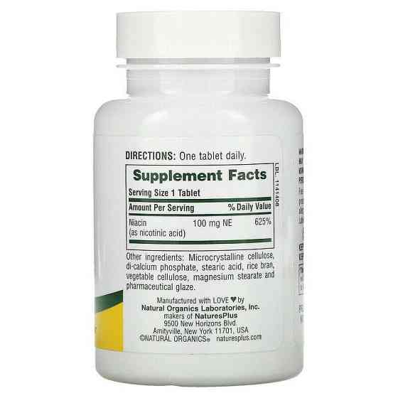 Ніацин Nature's Plus Niacin 100 мг 90 таб Київ
