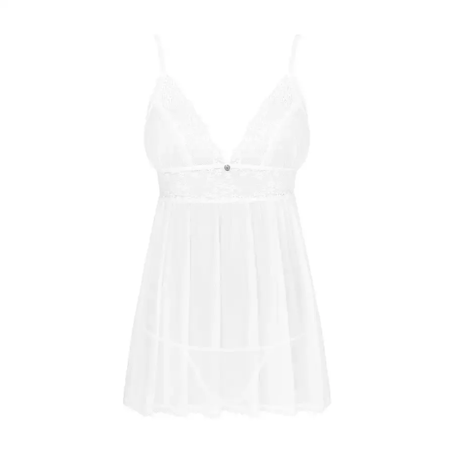 Пеньюар і трусики Obsessive Heavenlly babydoll & thong M/L Львів - фото 3