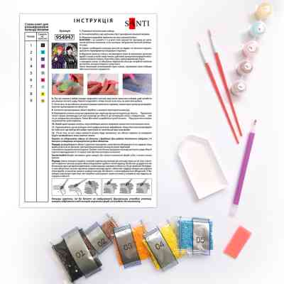 Картина по номерам Santi Wednesday and Agnes 40х40 см, алмазна мозаїка (954947) Винница