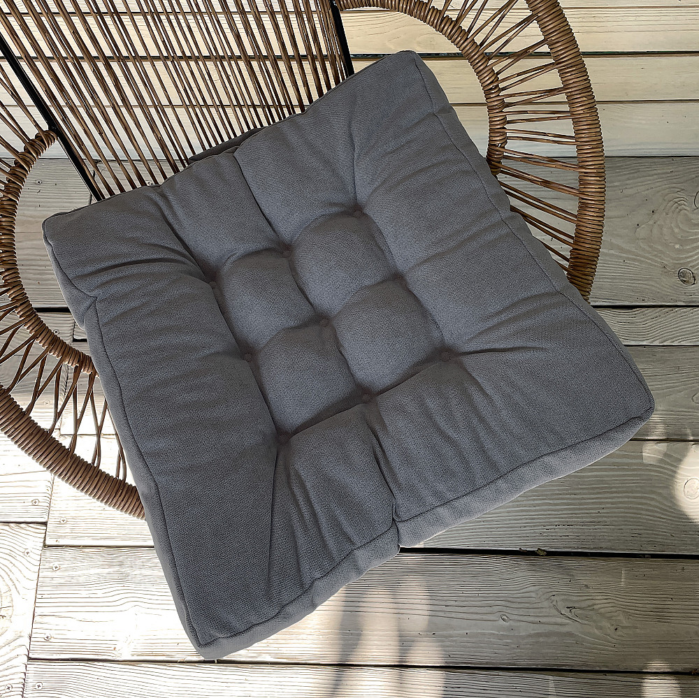 Подушка для стульев (50x50х8 см) Decorator Соро цвет серый 84-052 Киев - изображение 1