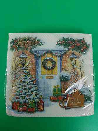 Новогодняя салфетка (ЗЗхЗЗ, 16шт)  La Fleur 