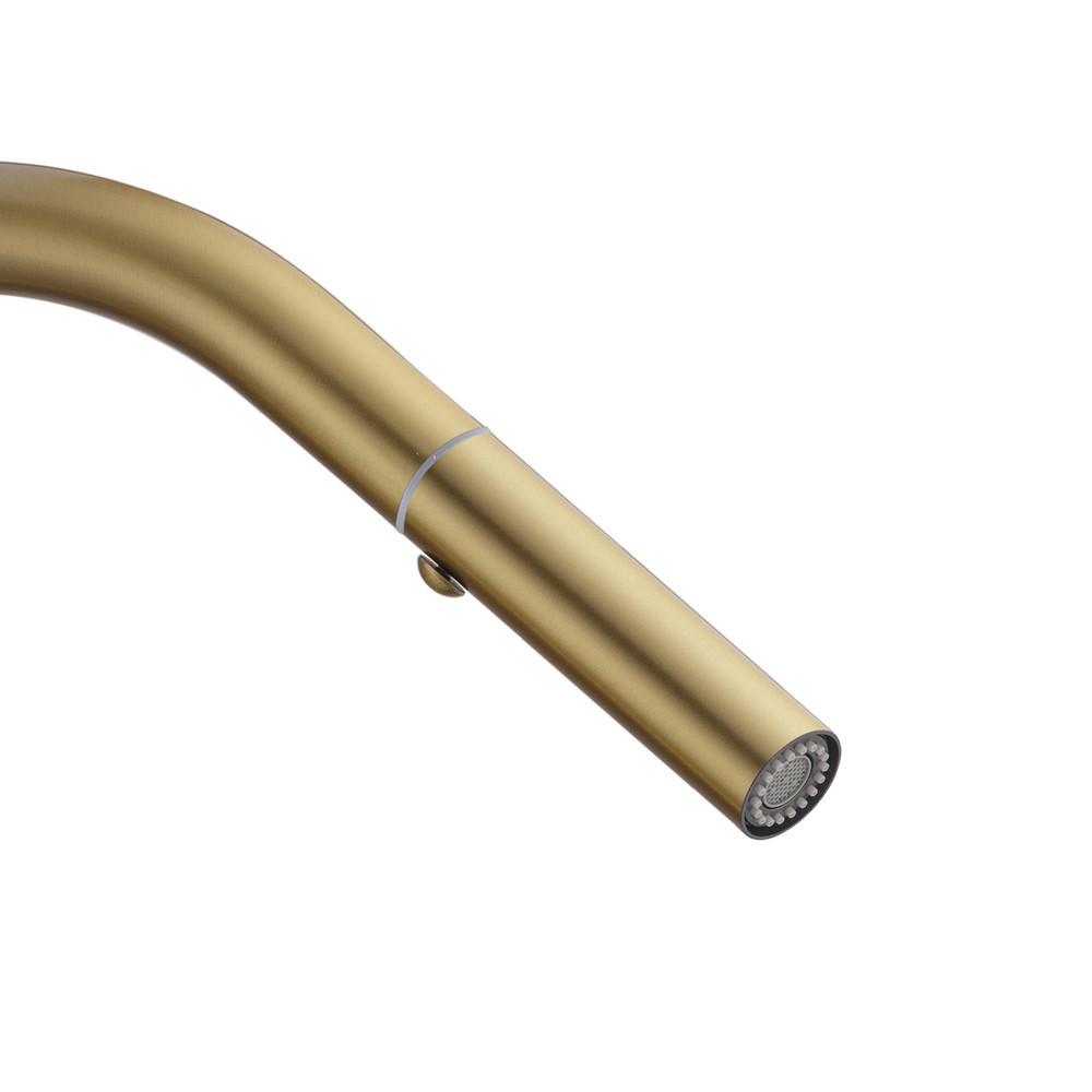 Кухонний змішувач Koer KI-70004-12 з висувним виливом з нержавіючої сталі (KR5004) Харків - фото 6