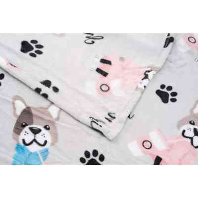 Плед Ardesto Flannel бульдоги 160х200 см (ART0112PB) Винница