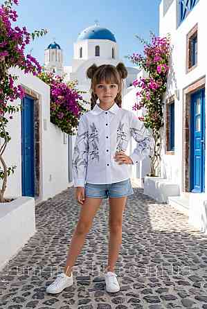 Підліткова чорна сорочка з вишивкою 134-152 Кривий Ріг