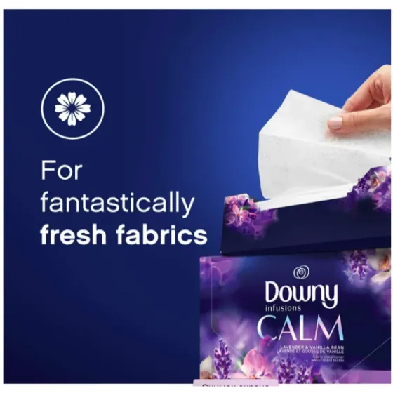 Серветки для сушильної машини Downy Infusions Dryer Sheets Laundry Fabric Softener, Calm Scent, Lave Львів