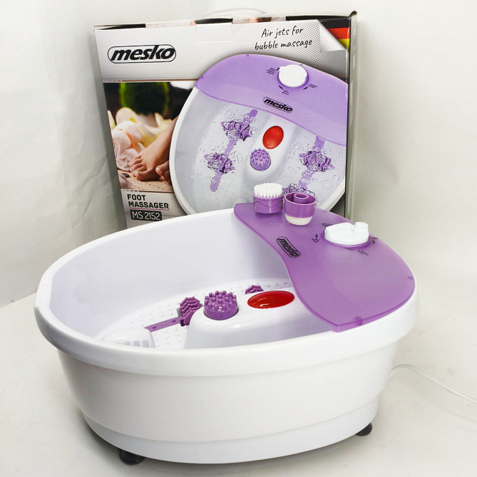 Гидромассажная ванночка Mesko MS 2152 массажер для ног + насадки пузырьковый, вибрационный и сухой массаж JQ-77 Львов - изображение 6