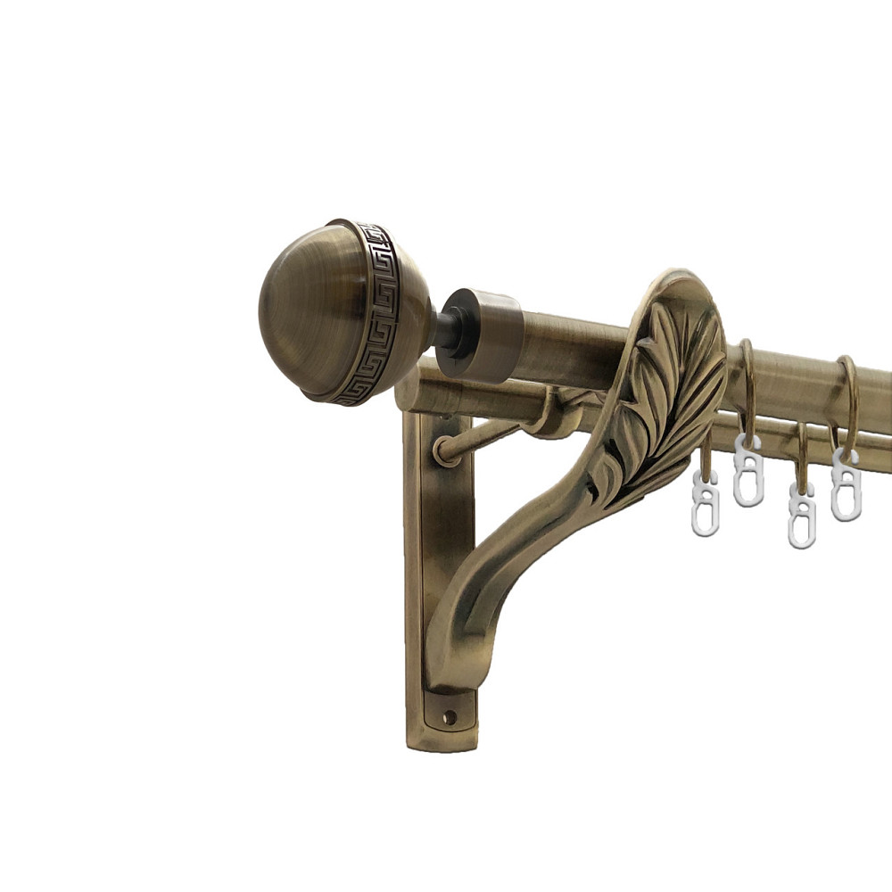 Карниз Orvit Таврика металевий дворядний ретро Антик 25\19 мм 160 см (00-00010298) Львов - изображение 1