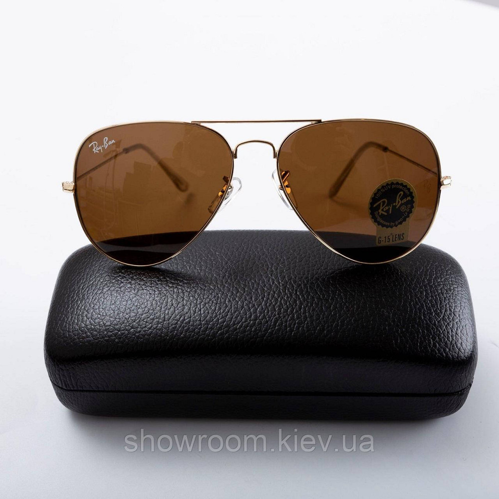 Чоловічі сонцезахисні окуляри RAY BAN 3025, 3026 aviator (2916) Київ - фото 6