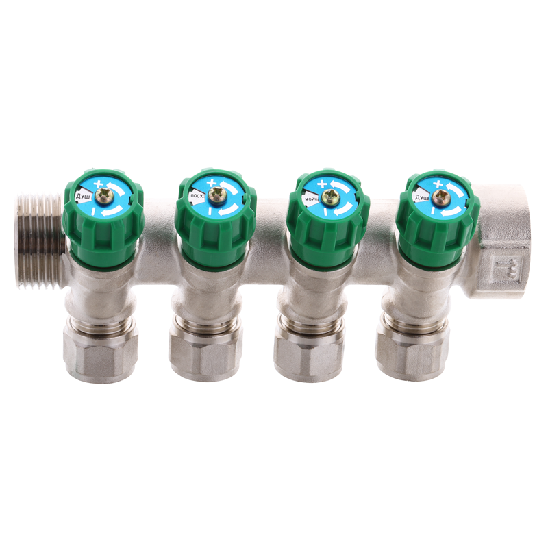 Коллектор вентильный с фитингом Koer KR.1124-4 1”x4 ways (KR2834) Киев - изображение 3