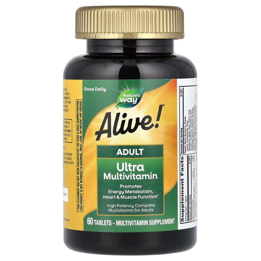Мультивітаміни Nature's Way Alive!Adult Ultra Multivitamin 60 таб Київ - фото 2