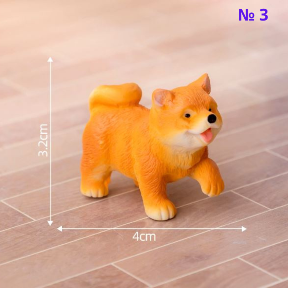 Миниатюрные фигурки Щенки Сиба-ину для флорариума, мини-сада,  миниатюры, хендмейда и творчества  №3 Одесса