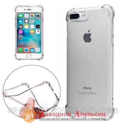 IPhone 7 8 Plus прозорий чохол посилені кути Одеса