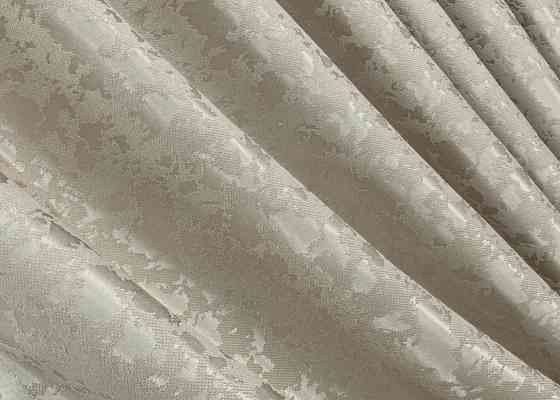 Комплект штор VR-Textil Льон Мармур 100х270 2шт і Тюль 400х270 1272ш-1400т Теплий бежевий з білим 71-135/2 Київ