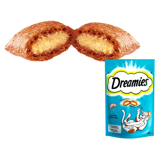 Лакомство для кошек Dreamies с лакомым лососем, 60 г Винница