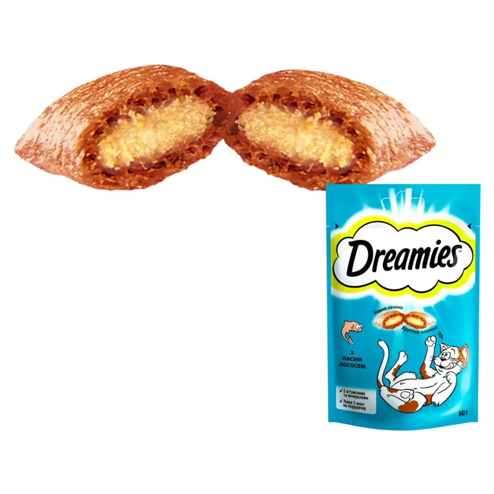 Лакомство для кошек Dreamies с лакомым лососем, 60 г Винница - изображение 2