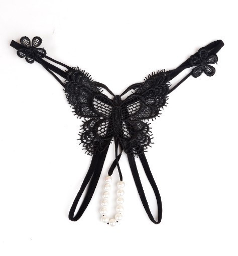 Трусики з вирізом чорні "Метелик" - розмір універсальний (на резинці), 15% нейлон, 85% поліестер Київ - фото 10