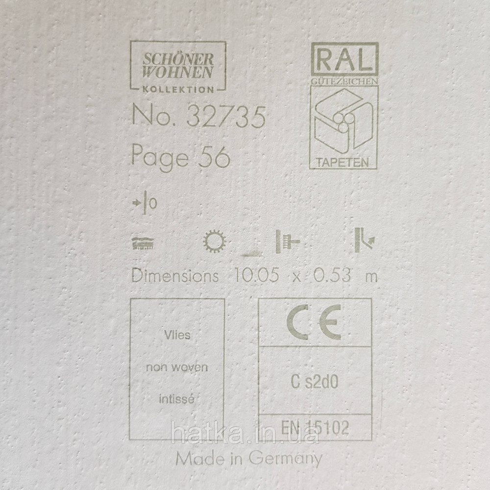 Шпалери вінілові на флізелін Marburg New Spirit Schoner Wohnen однотонні під рогожку світло сірі Київ - фото 3