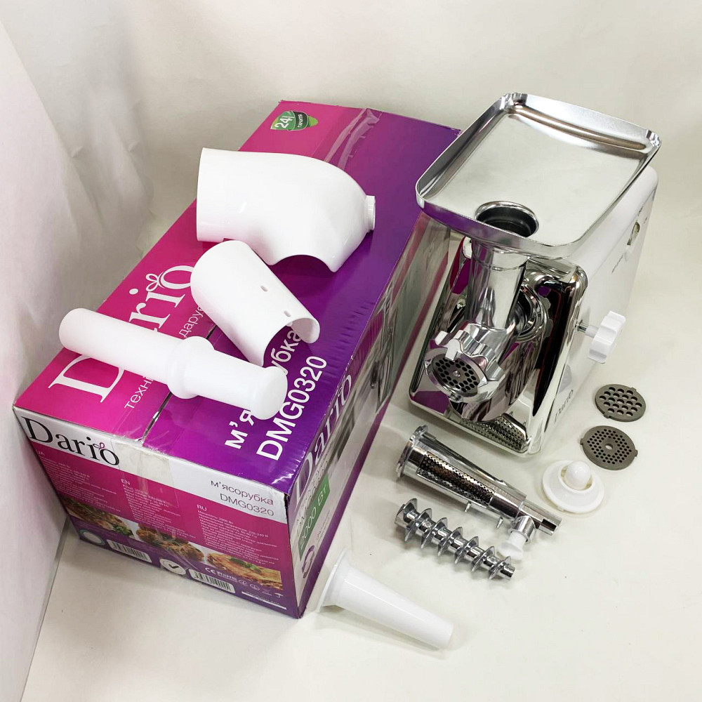 Мясорубка для наполнения колбас Dario DMG0320 2000Вт, Мясорубка для помидоров реверс насадки VQ-70 Львов - изображение 14