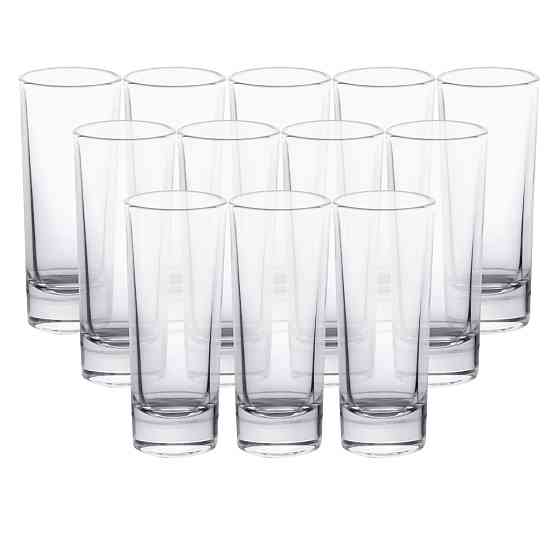 Yiwu Набір стопок 12 шт по 80 мл скляні прозорі HP-19-136 Коломия