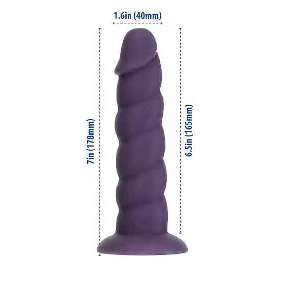 Фалоімітатор Fantasy by Addiction Unicorn Dildo 7” Purple, віброкуля в подарунок Sex Aura Київ